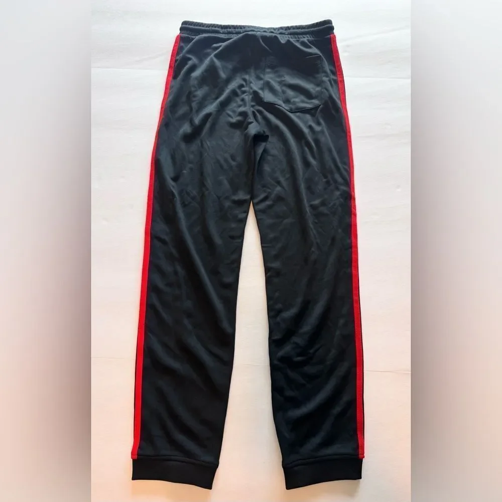 Art Class Kids Black Track Pants with White Stripes Size Large